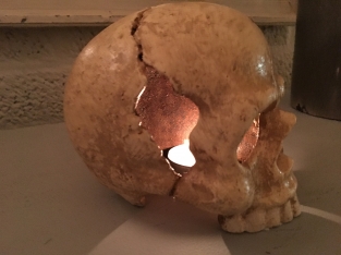 Decoratieve Schedel - Skull - Gietijzer - White Rust